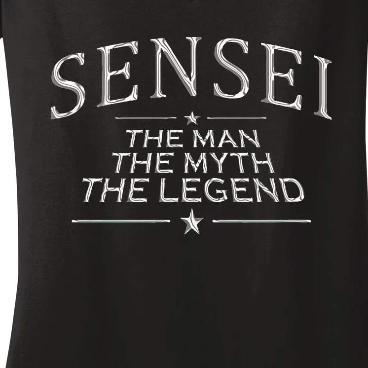 Sensei Legend Best Sensei Gift Women's V-Neck T-Shirt