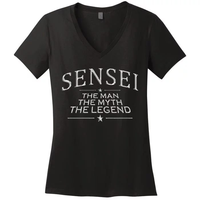 Sensei Legend Best Sensei Gift Women's V-Neck T-Shirt