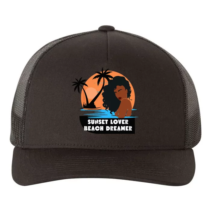 Sunset Lover Beach Dreamer Melanin Cute Yupoong Adult 5-Panel Trucker Hat