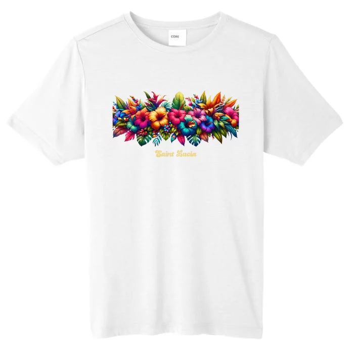 Saint Lucia Band Of Tropical Flowers ChromaSoft Performance T-Shirt