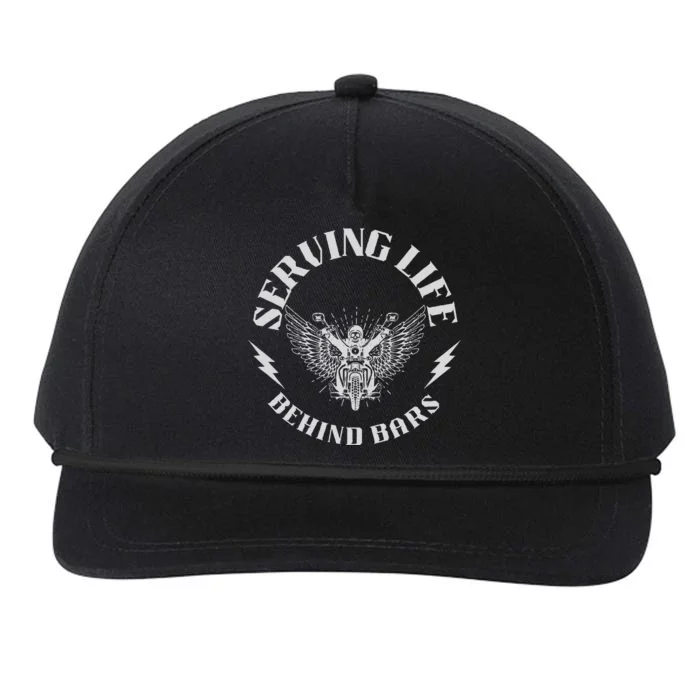 Serving Life Behind Bars Motorcycle Apparel Motorcycle Snapback Five-Panel Rope Hat