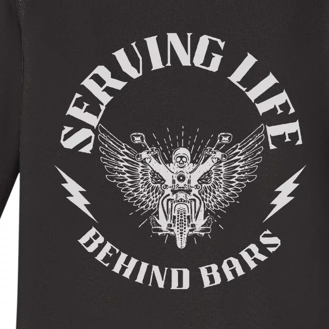 Serving Life Behind Bars Motorcycle Apparel Motorcycle Baby Long Sleeve Bodysuit