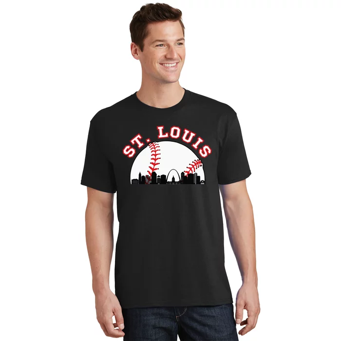 St. Louis Baseball St. Louis MO Cityscape STL Skyline T-Shirt