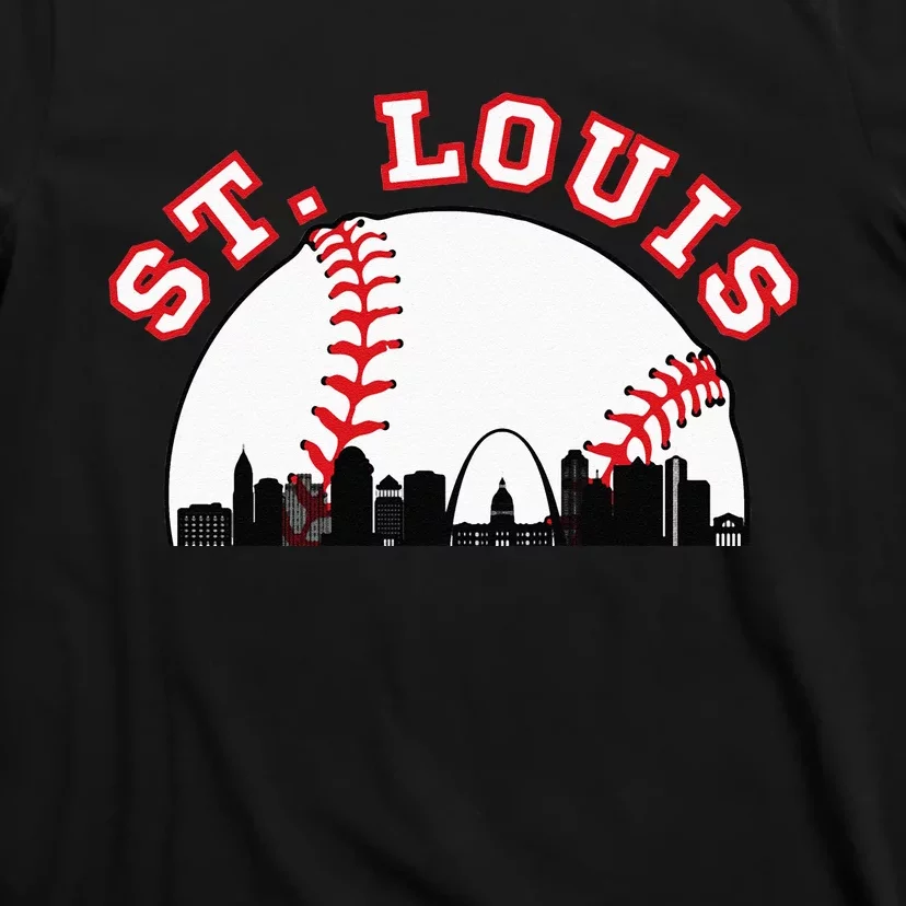 St. Louis Baseball St. Louis MO Cityscape STL Skyline T-Shirt