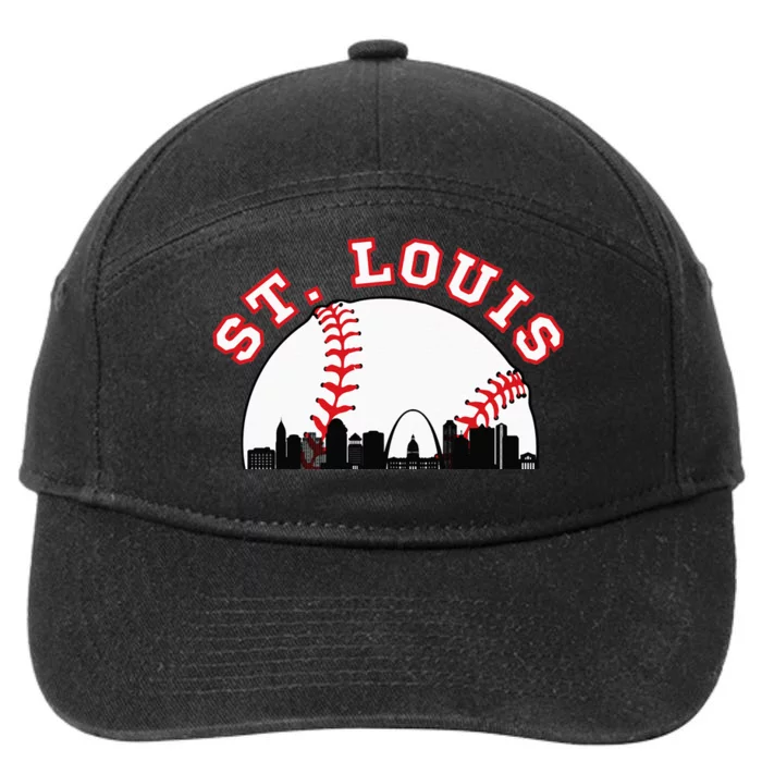 St. Louis Baseball St. Louis MO Cityscape STL Skyline 7-Panel Snapback Hat