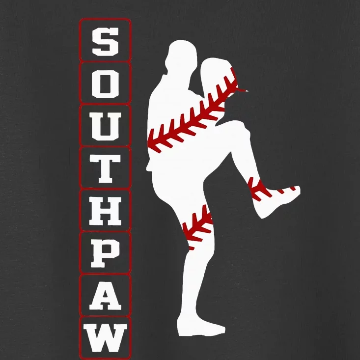 Southpaw Lefty Baseball Left Handed Funny Pitcher Player Fan Toddler T-Shirt