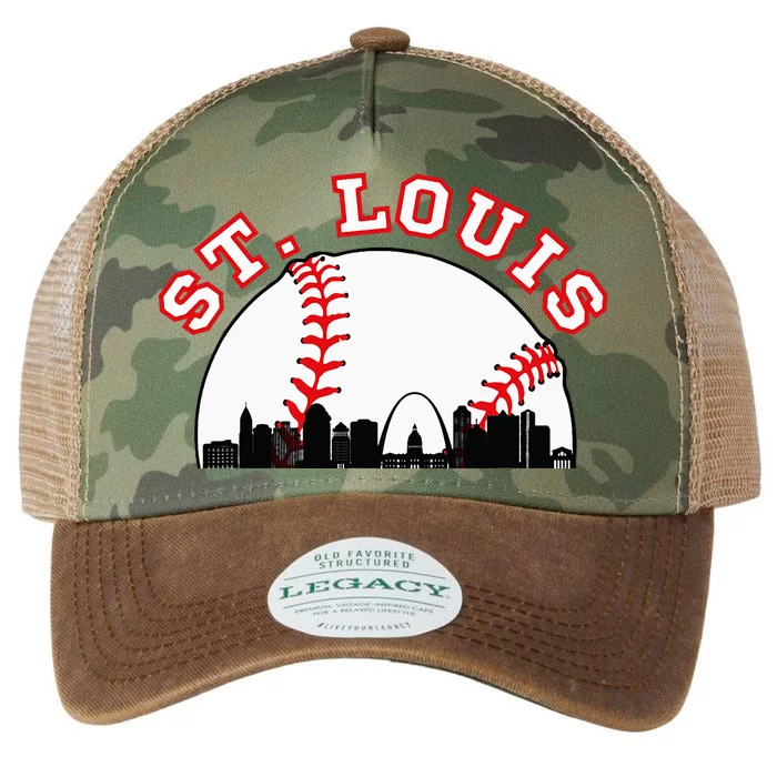 St. Louis Baseball St. Louis Mo Cityscape Stl Skyline Legacy Tie Dye Trucker Hat