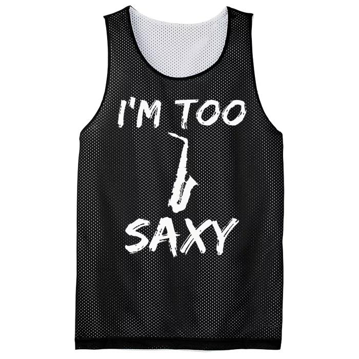 Saxophone Lover Birthday Christmas Gift Idea Mesh Reversible Basketball Jersey Tank