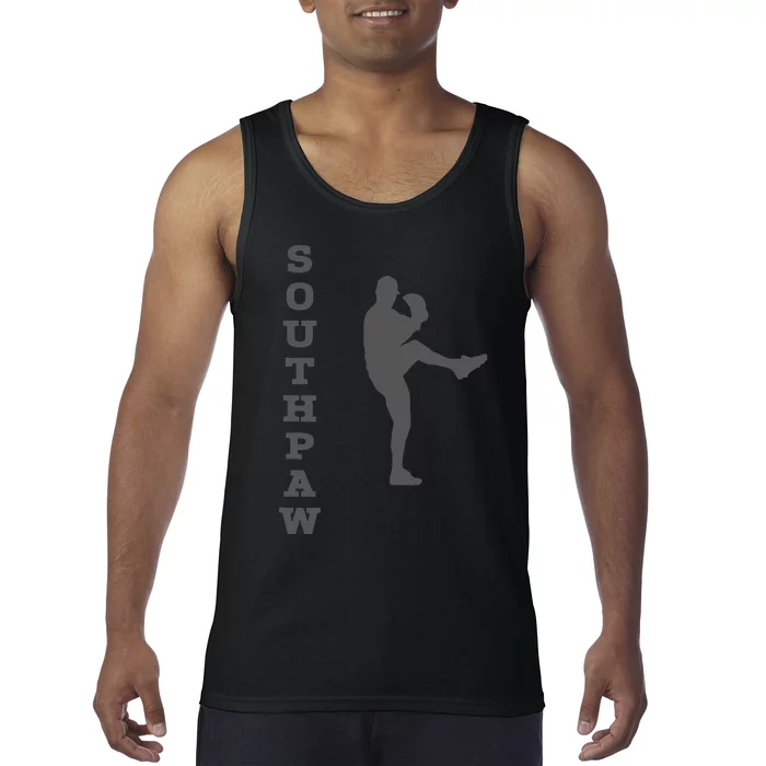 Southpaw Lefty Baseball Left Handed Funny Pitcher Tank Top