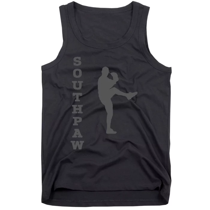 Southpaw Lefty Baseball Left Handed Funny Pitcher Tank Top