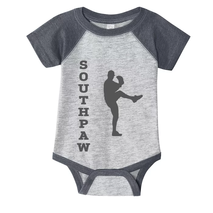 Southpaw Lefty Baseball Left Handed Funny Pitcher Infant Baby Jersey Bodysuit