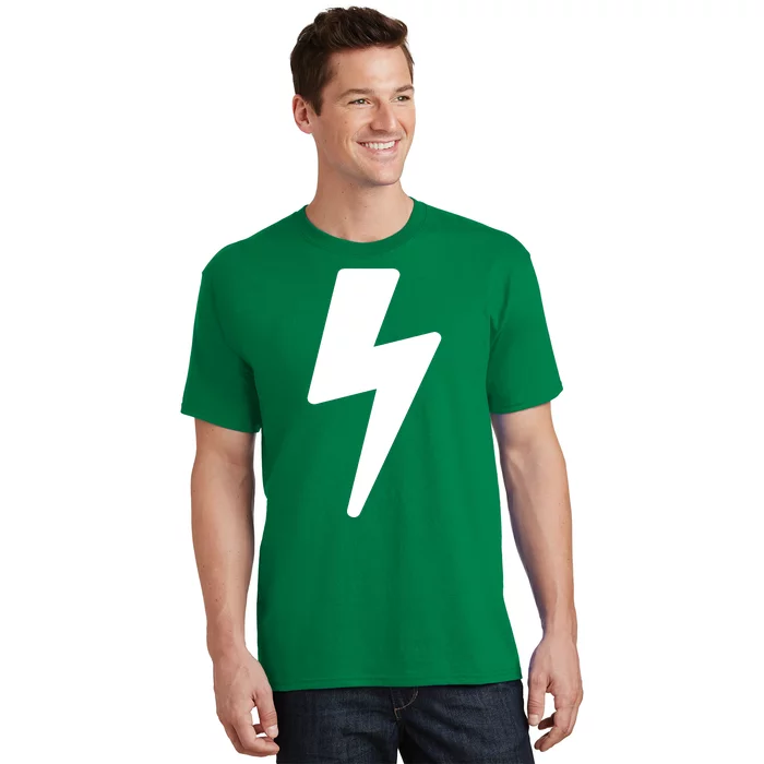 Simple Lightning Bolt In White Thunder Bolt Graphic T-Shirt