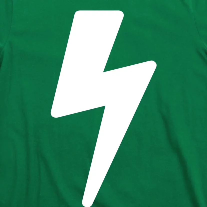 Simple Lightning Bolt In White Thunder Bolt Graphic T-Shirt