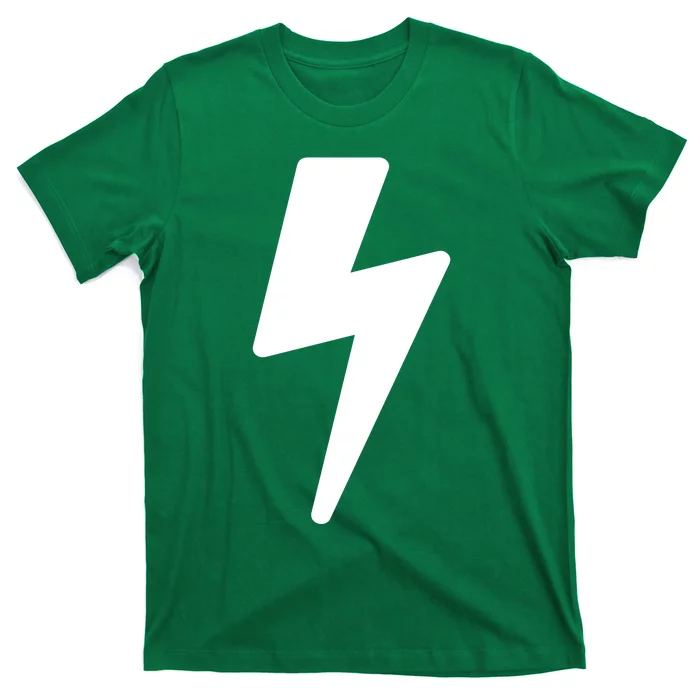 Simple Lightning Bolt In White Thunder Bolt Graphic T-Shirt