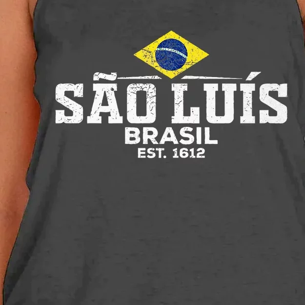 Sao Luis Brazil Brasil Premium Women's Knotted Racerback Tank