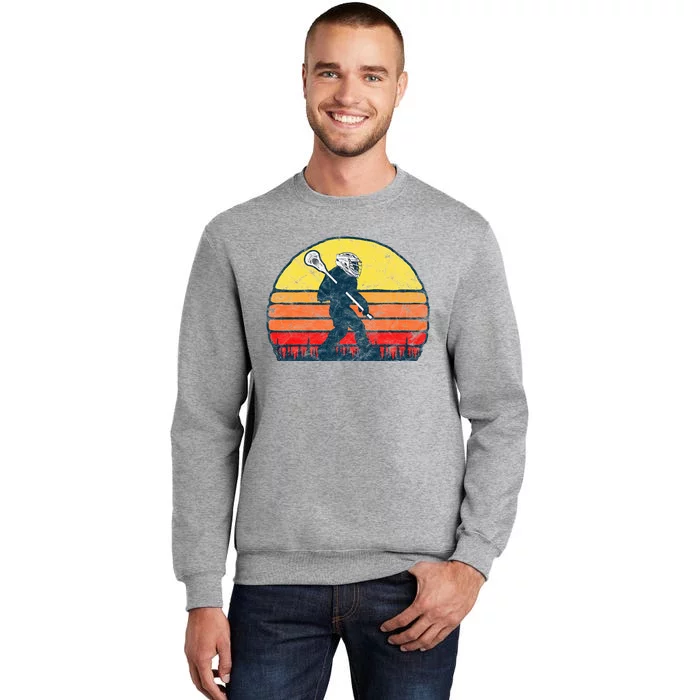 Sasquatch Lax Bigfoot Lacrosse Tall Sweatshirt