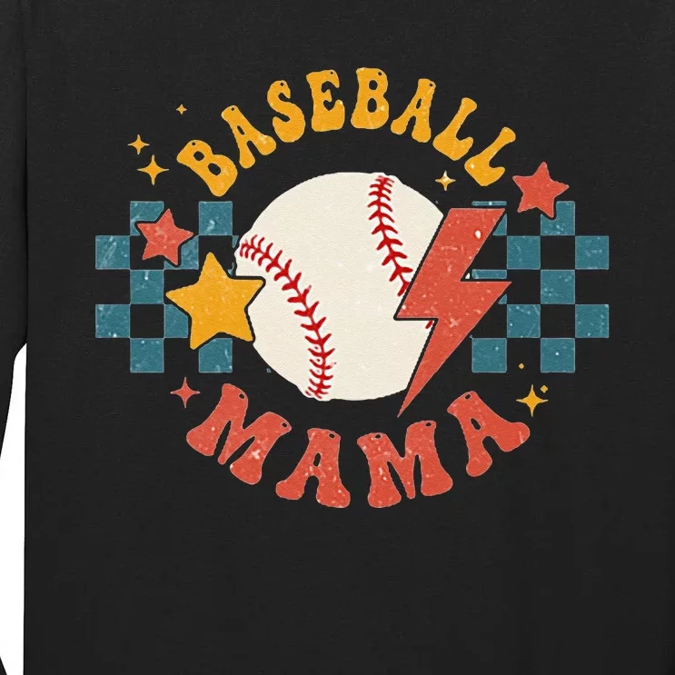 Somebodys Loudmouth Baseball Mama Mothers Day Tall Long Sleeve T-Shirt