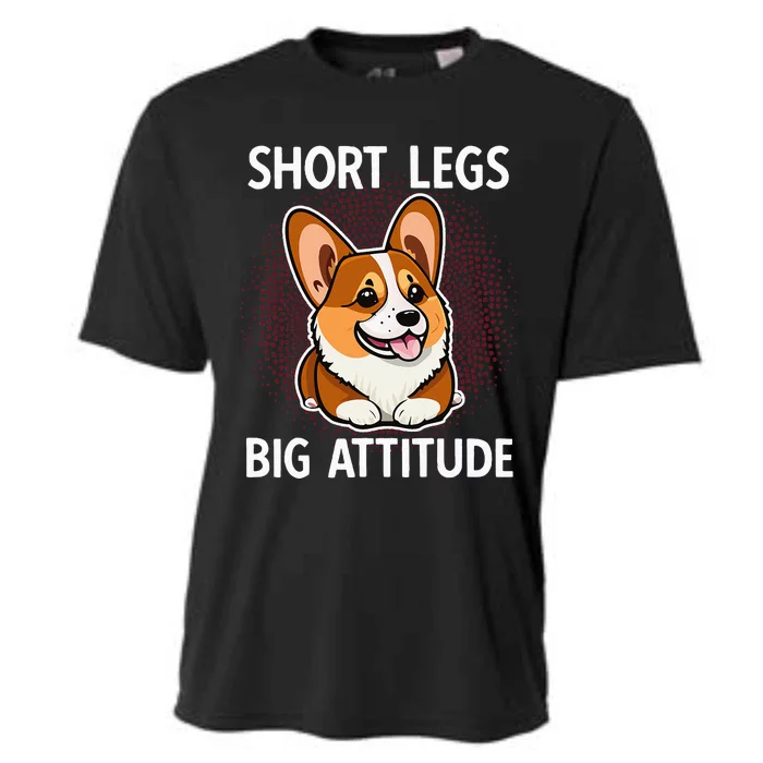 Short Legs Big Attitude Corgi Cooling Performance Crew T-Shirt