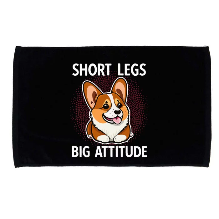 Short Legs Big Attitude Corgi Microfiber Hand Towel