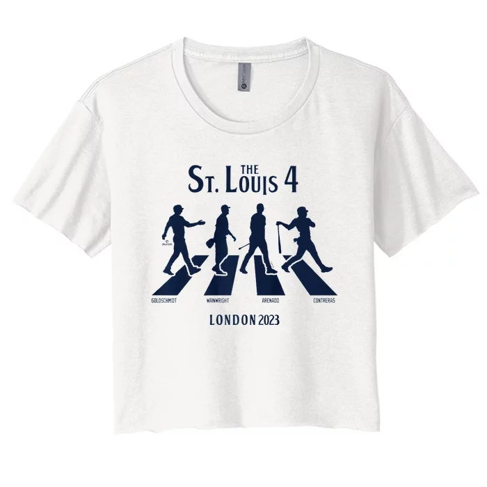 St Louis Baseball London Crosswalk Women's Crop Top Tee