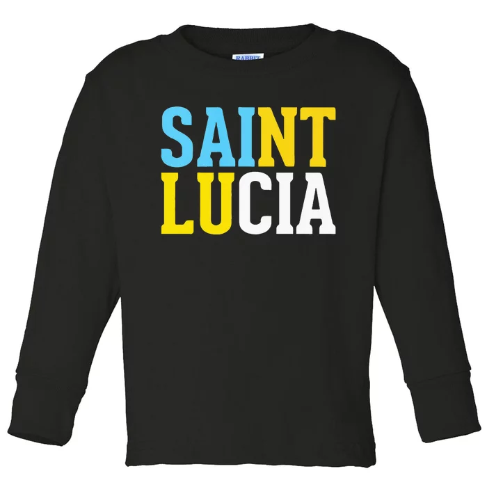 Saint Lucia Bold Color Block Toddler Long Sleeve Shirt