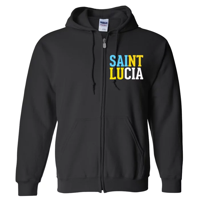 Saint Lucia Bold Color Block Full Zip Hoodie