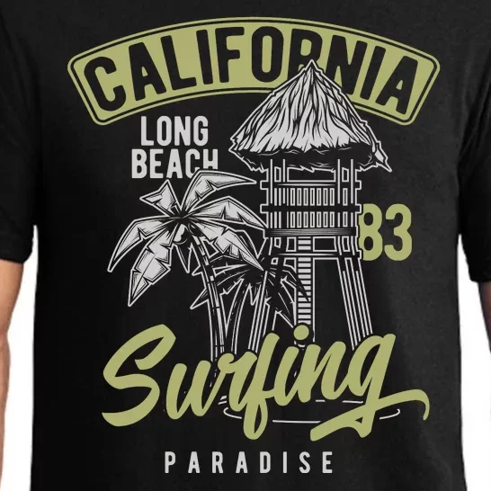 Surfing Long Beach California Pajama Set