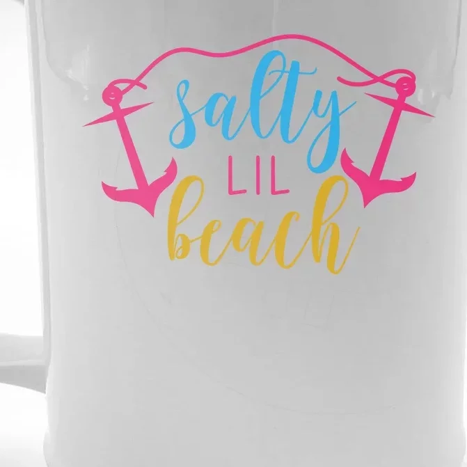 Salty Lil Beach Funny Vacation Front & Back Beer Stein