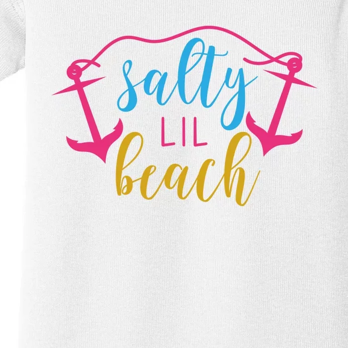 Salty Lil Beach Funny Vacation Baby Bodysuit