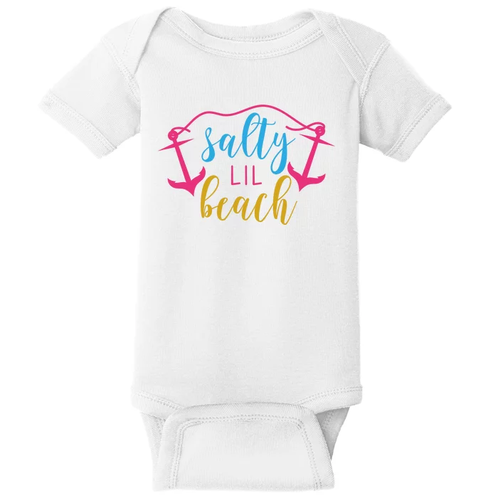 Salty Lil Beach Funny Vacation Baby Bodysuit