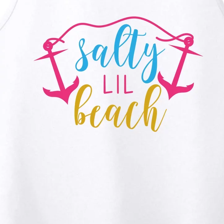 Salty Lil Beach Funny Vacation Performance Tank