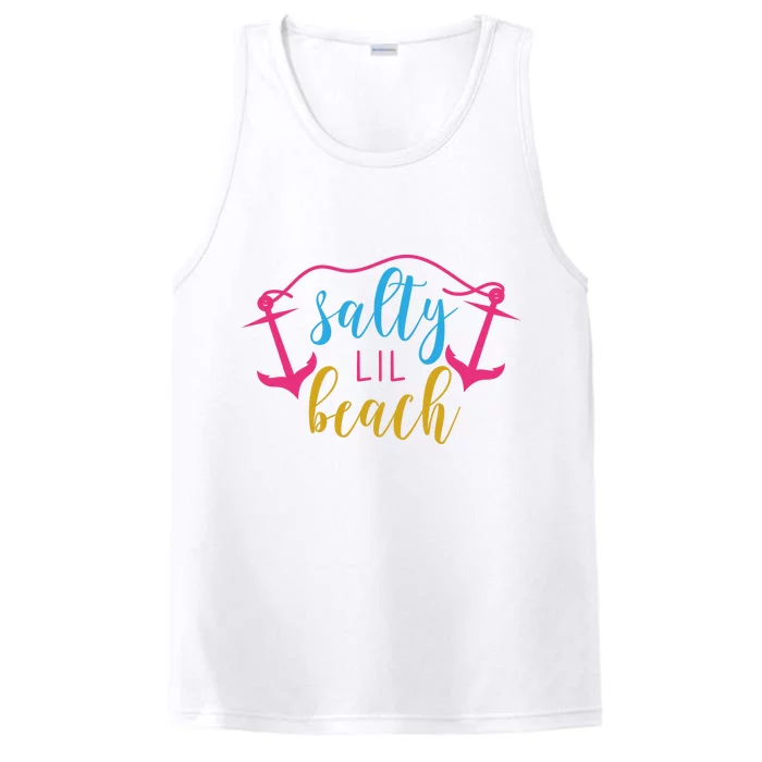 Salty Lil Beach Funny Vacation Performance Tank