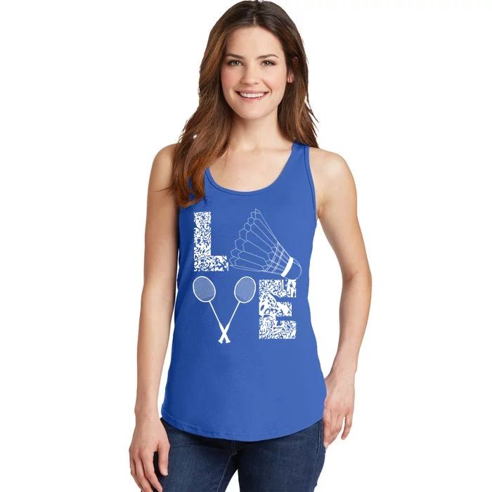 Shuttlecock Love Badminton Racquet Smashs Gift Ladies Essential Tank