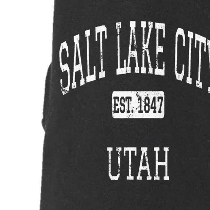 Salt Lake City Utah Ut Doggie 3-End Fleece Hoodie