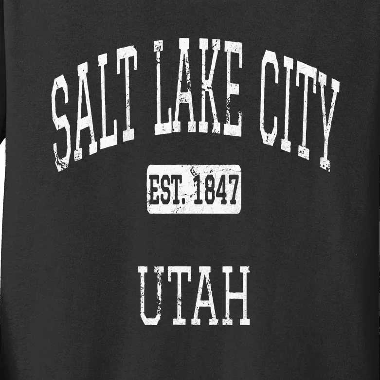 Salt Lake City Utah Ut Kids Long Sleeve Shirt