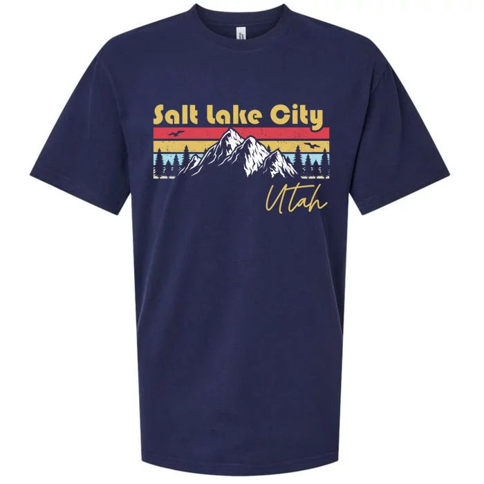 Salt Lake City Utah Roots Hometown Vintage Home State Pride Sueded Cloud Jersey T-Shirt