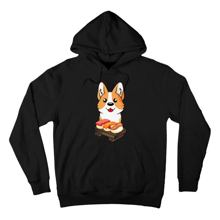 Sushi Life Corgi Dog Lover Kawaii Japanese Anime Gift Tall Hoodie