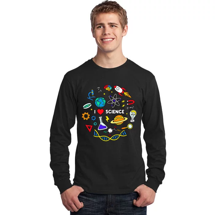 Science Lover Chemistry Biology Physics Love Science Tall Long Sleeve T-Shirt