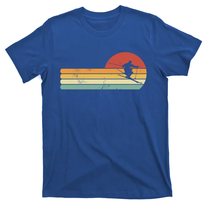 Ski Lover Colorful Retro Snowboarding Gift T-Shirt