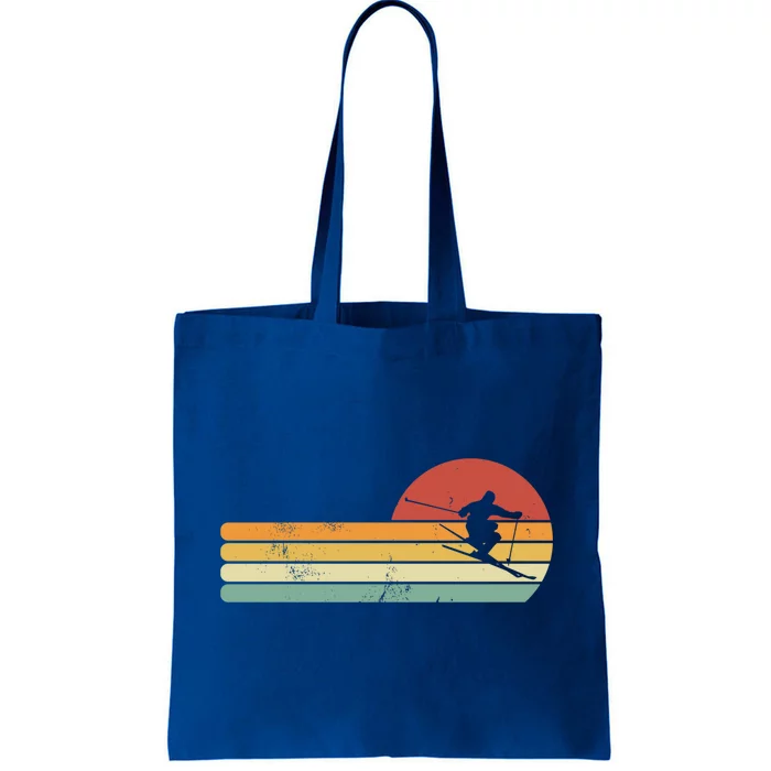 Ski Lover Colorful Retro Snowboarding Gift Tote Bag