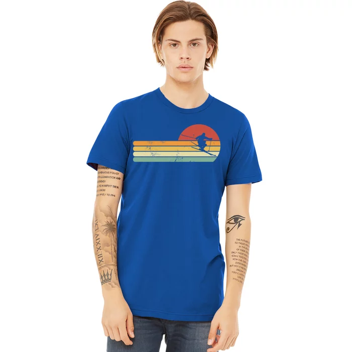 Ski Lover Colorful Retro Snowboarding Gift Premium T-Shirt