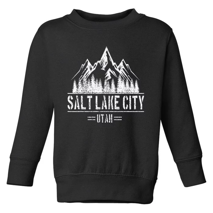 Salt Lake City Utah Mountains Nature Souvenir Toddler Sweatshirt