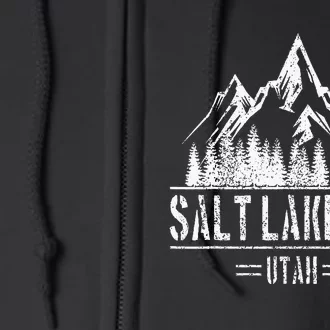 Salt Lake City Utah Mountains Nature Souvenir Full Zip Hoodie