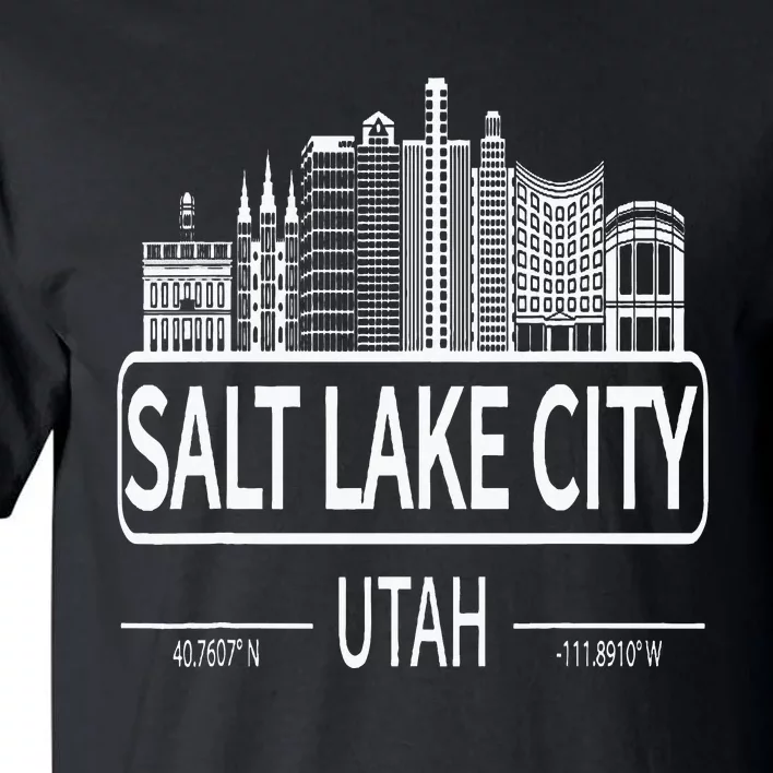 Salt Lake City Utah Skyline Travel To Salt Lake City Tall T-Shirt