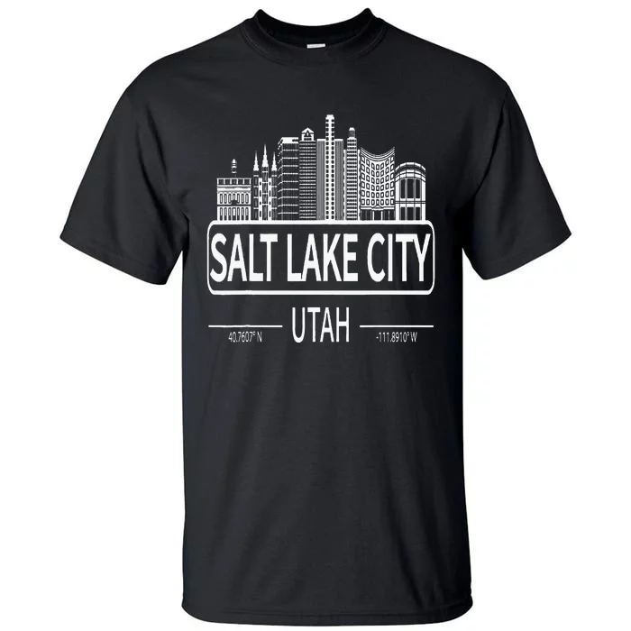 Salt Lake City Utah Skyline Travel To Salt Lake City Tall T-Shirt