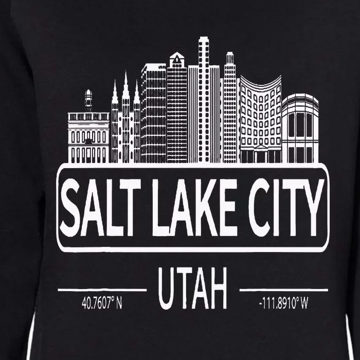 Salt Lake City Utah Skyline Travel To Salt Lake City Womens California Wash Sweatshirt