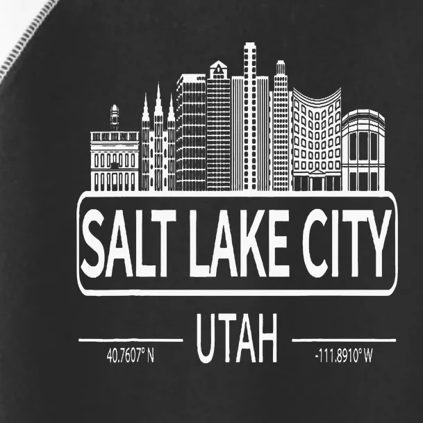 Salt Lake City Utah Skyline Travel To Salt Lake City Toddler Fine Jersey T-Shirt