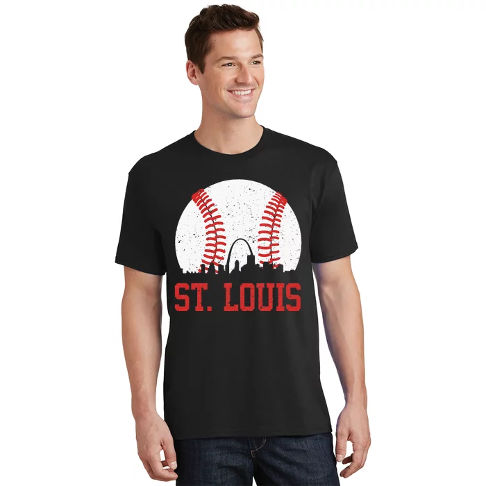 St. Louis Cityscape Vintage Baseball City T-Shirt