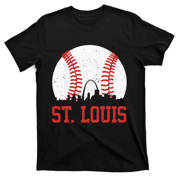 St. Louis Cityscape Vintage Baseball City T-Shirt