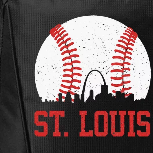 St. Louis Cityscape Vintage Baseball City City Backpack